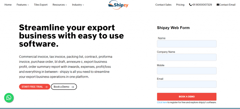 Shipzy: Best invoicing software for export businesses