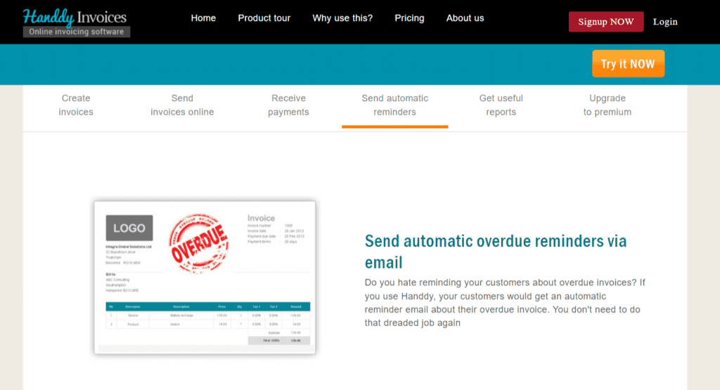 Handdy: Best Invoice Reminder Software