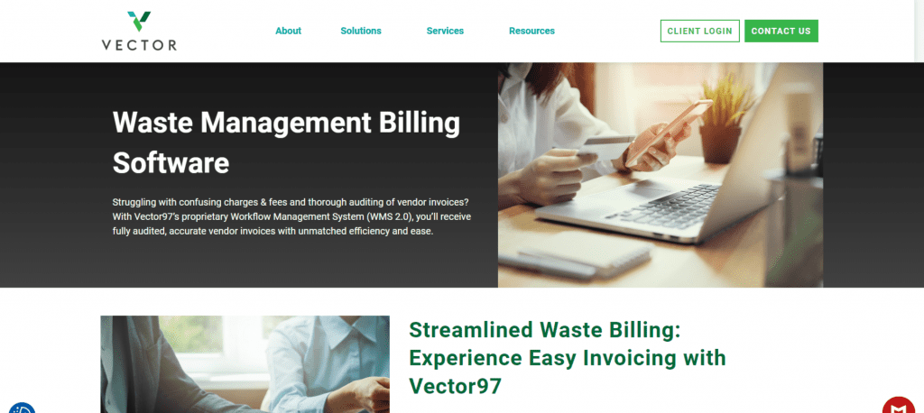 Vector-Waste collection service invoice software