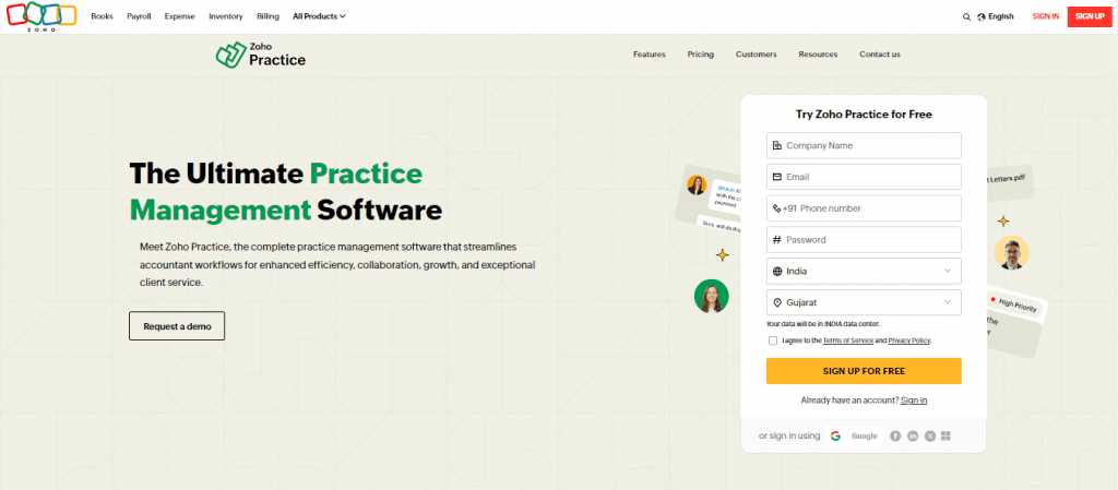 Zoho Practice Management Software