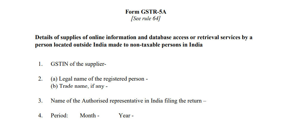 GSTR 5A form