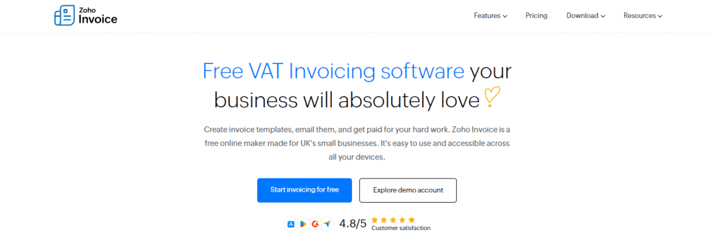 Zoho Invoice