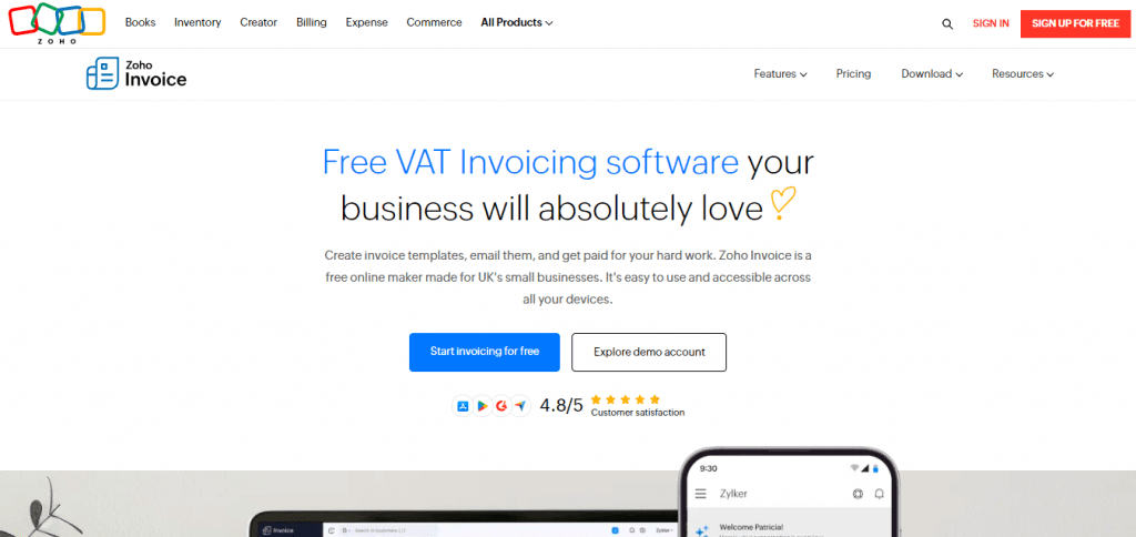 Zoho Invoice
