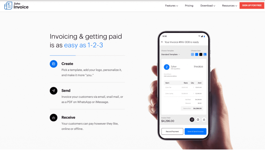 Zoho Invoice